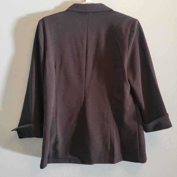 NYCO Womens Medium Black Blazer Work Jacket 97% Polyester 3% Spandex - Picture 2 of 4